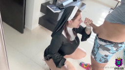 Yiny Leon - Sexy Thick Nun Fucked Hard In The Ass