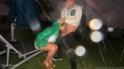 Hailey Rose - Hurricane Fuck Public In The Rain